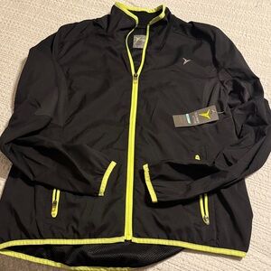 Old Navy Black and Neon Yellow Windbreaker